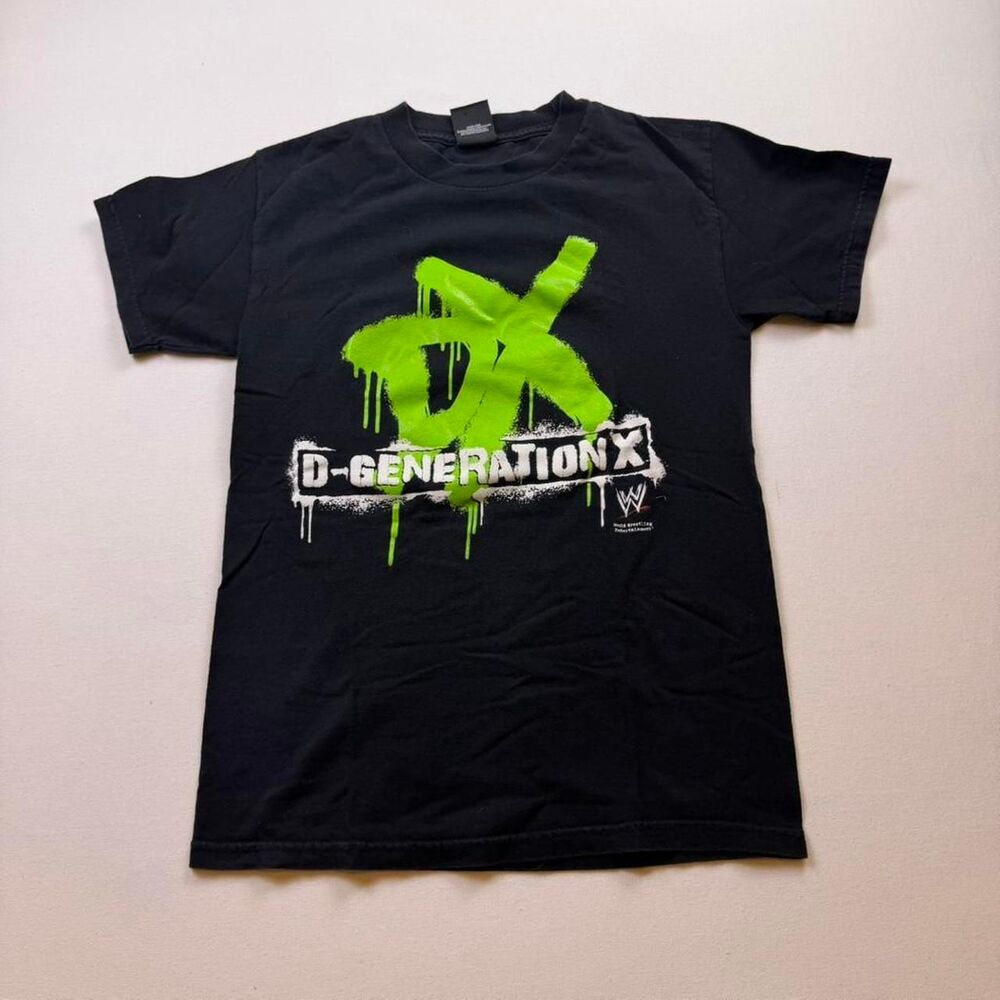 Vintage Y2K WWE D-Generation X Black TShirt Wrestling Graffiti Size Small?